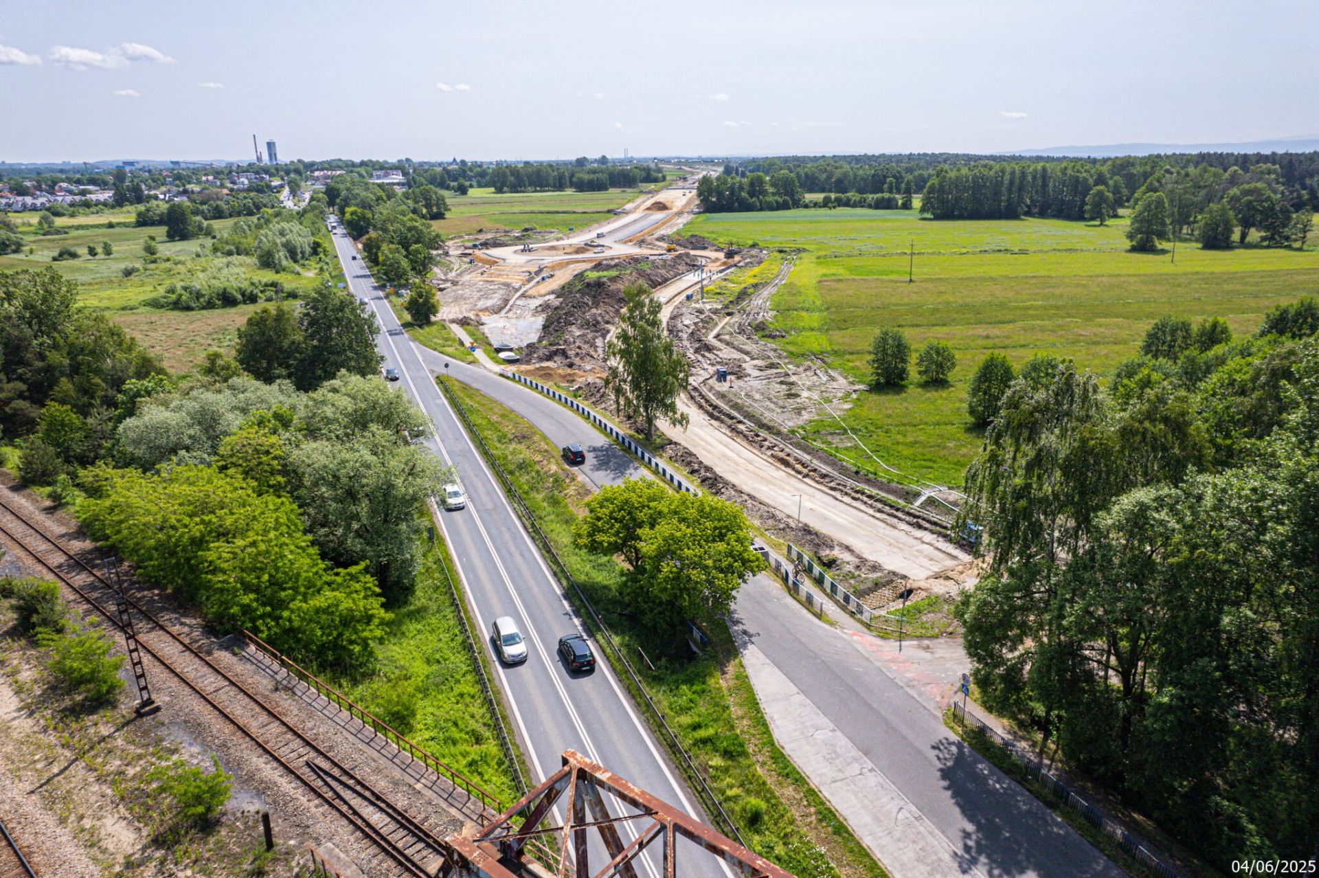 Postęp prac na budowie obwodnicy Bierunia